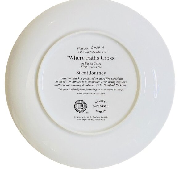 Vtg Diana Casey Where Paths Cross Porcelain Plate Silent Journey Native American - Picture 4 of 8